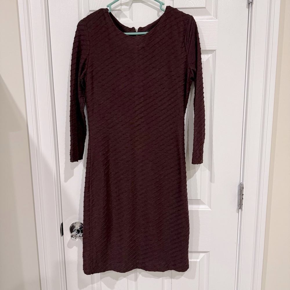 MANGO Mulberry Knit Midi Dress